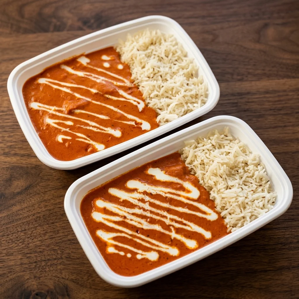 Butter Chicken with Rice at Pelly Pine Restaurant, Pelly Saskatchewan